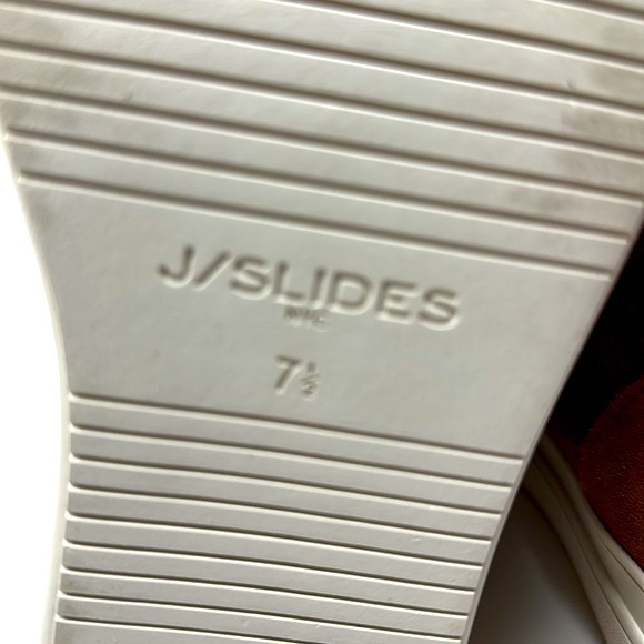 J/SLIDES Torrie Cognac Waterproof Suede Hi Top - Picture 3 of 16